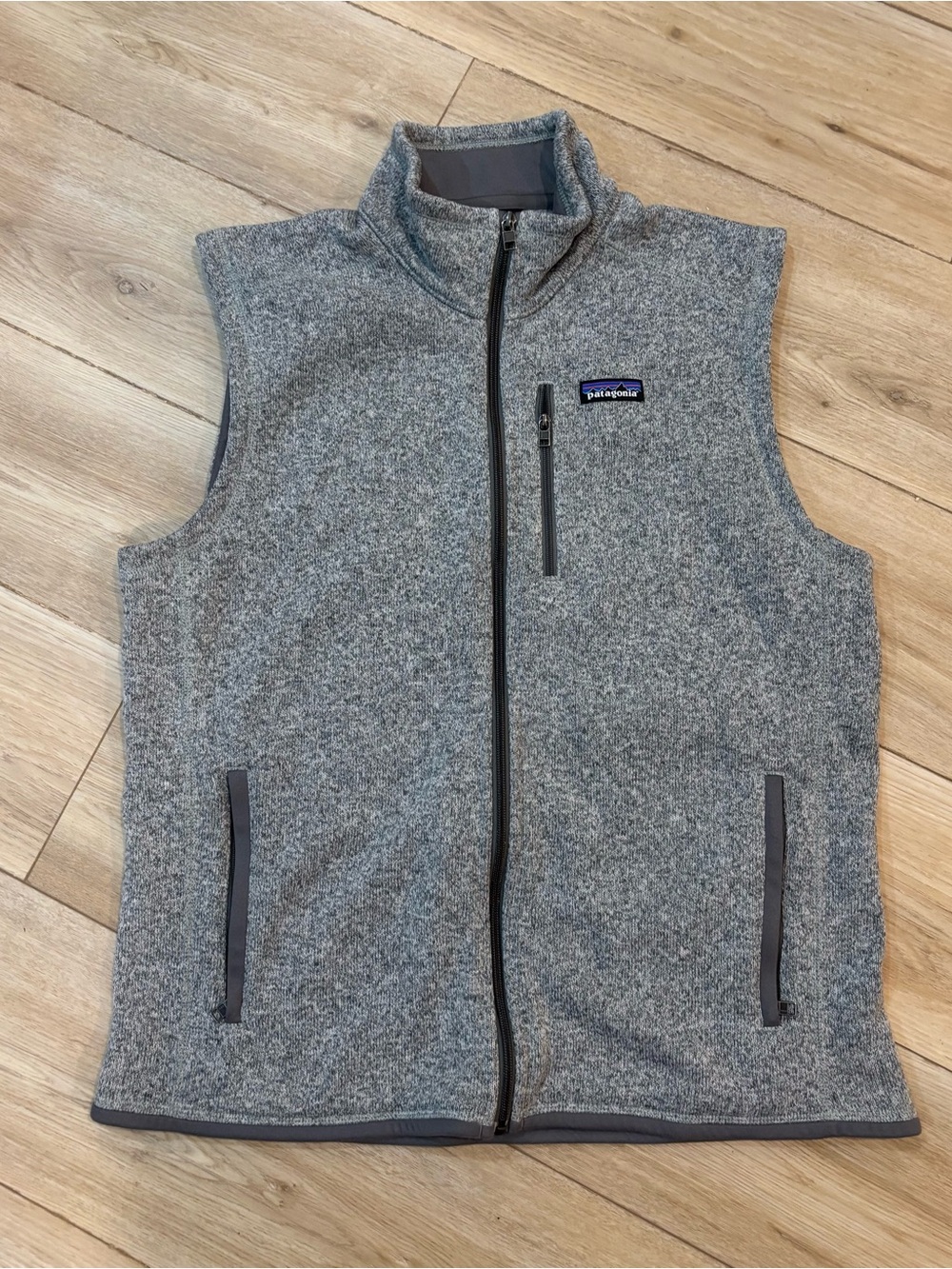 Patagonia Better Sweater Vest Large L Fleece Gray SVB Silicon Valley Bank Rare!